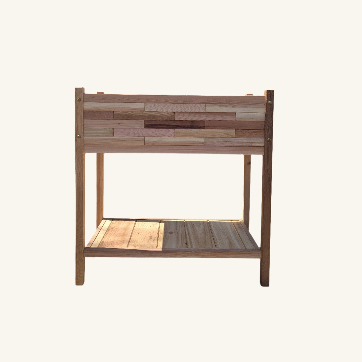 33" x 17" Raised Planter with Shelf - 32" Tall