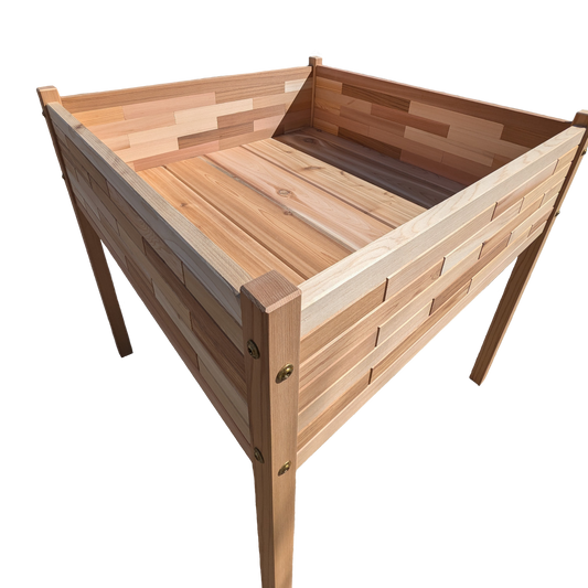 33"x 33" Raised Cedar Planter Box -32" Tall