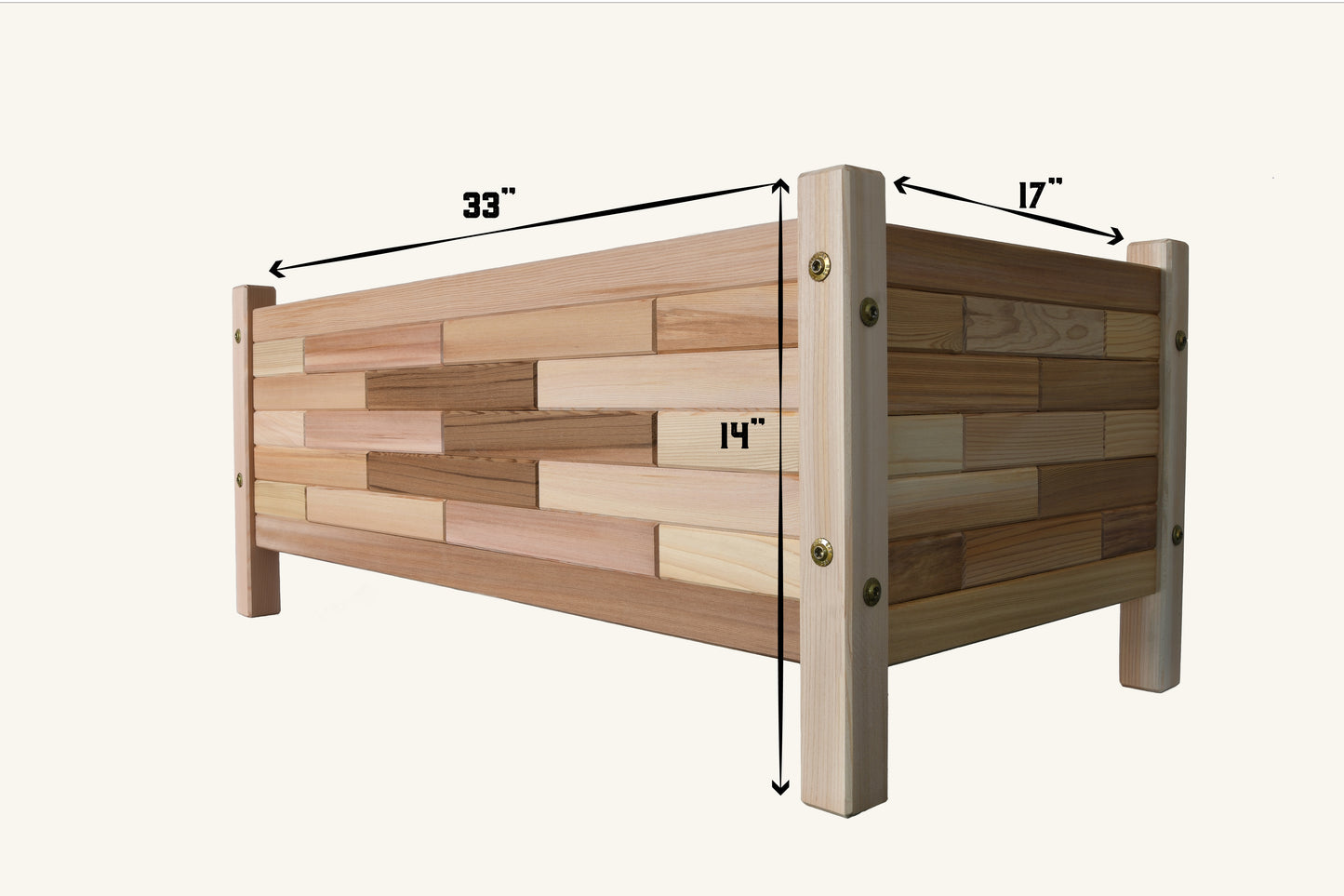 33"x 17" Cedar Planter Box - 14" Tall