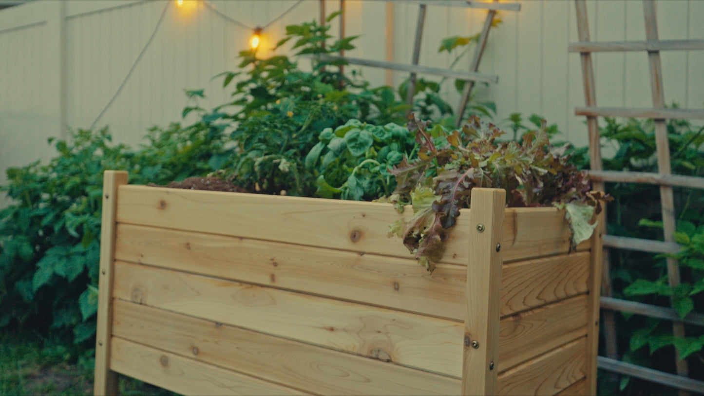 34" x 18" Raised Garden Box - 32" Tall